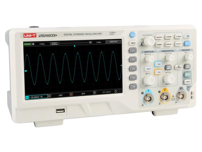 Oscilloscope 100MHz 2-ch UNI-T UTD2102CEX+ @ electrokit (2 of 3)
