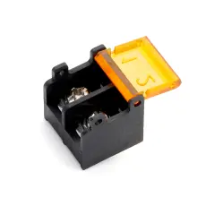 Skruvplint barri&auml;r 2-pol 0.25-2.5mm&sup2; PCB med lock @ electrokit