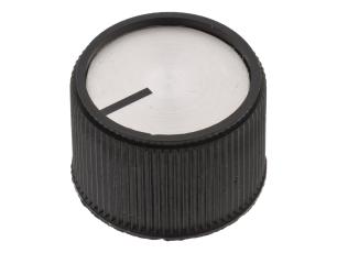 Ratt svart plast/aluminium ø24.3x16mm stoppskruv @ electrokit