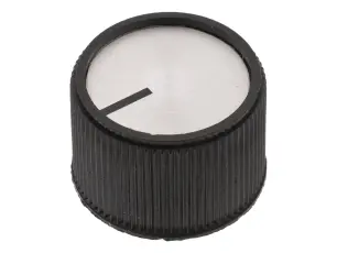 Ratt svart plast/aluminium ø24.3x16mm stoppskruv @ electrokit