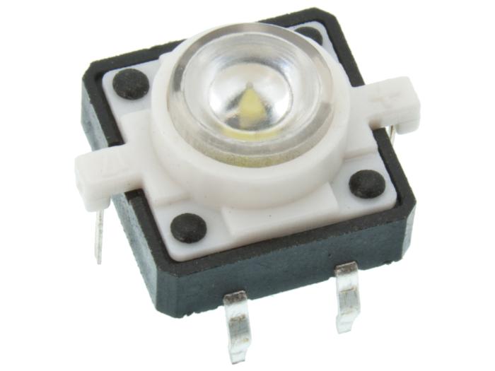 Tryckknapp PCB 12x12mm LED vit @ electrokit (1 av 3)