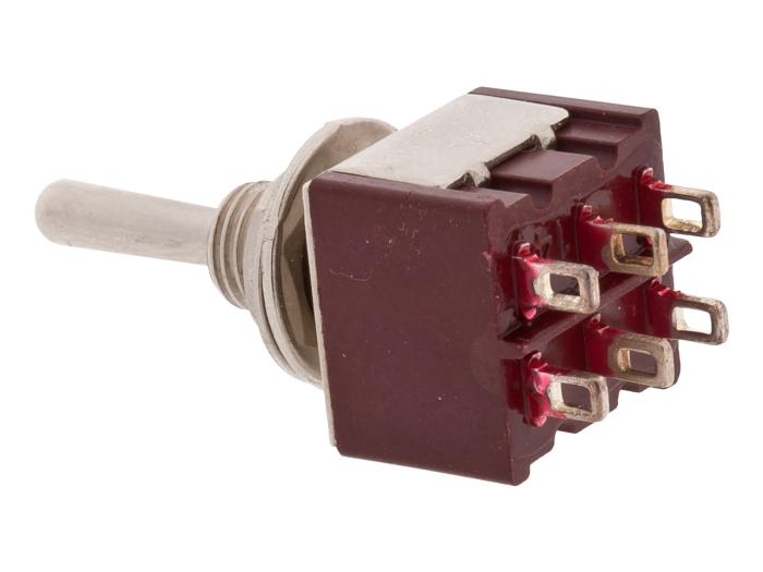 Vippomkopplare 2-pol on-on-on lödöron @ electrokit (2 av 2)