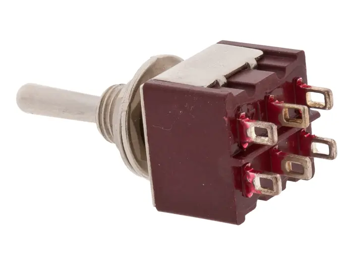 Toggle switch 2-p on-on-on solder lugs @ electrokit (2 of 2)