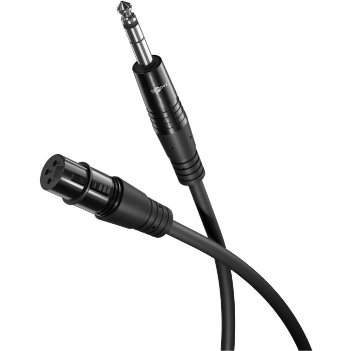 Balanserad kabel XLR hona till 6.3mm TRS hane 2m @ electrokit (2 av 6)
