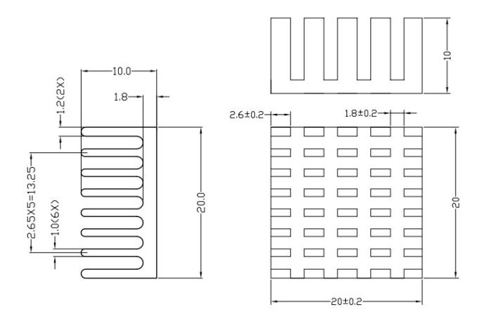Kylfläns 20x20x10mm 23K/W @ electrokit (3 av 3)
