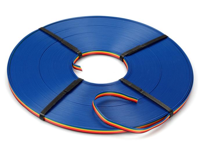 Flatkabel flerfärgad 6 ledare 1.4mm 30m @ electrokit (1 av 1)