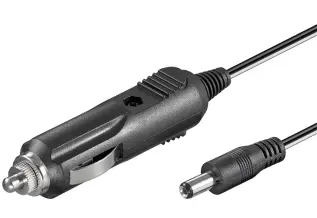 12/24V kablage till 2.1mm DC-kontakt 1.8m @ electrokit