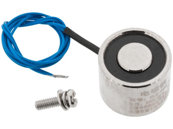 Elektromagnet ø25x20mm 5kg @ electrokit (1 av 2)