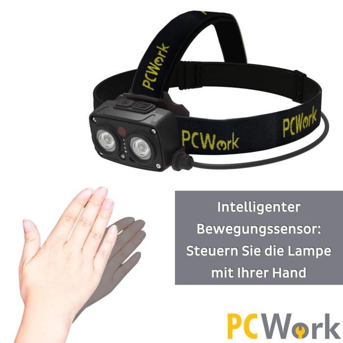 Pannlampa Pro 2x LED 720lm laddningsbar USB-C @ electrokit (4 av 9)