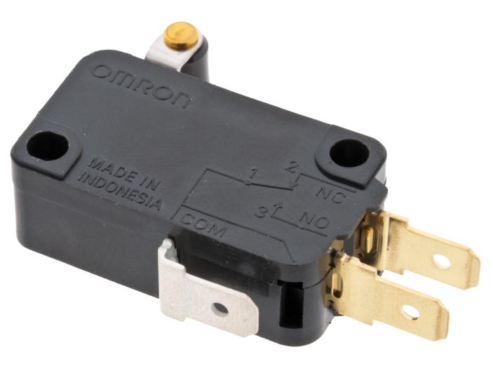 Micro switch 16A on-(on) short roller arm @ electrokit (2 of 2)