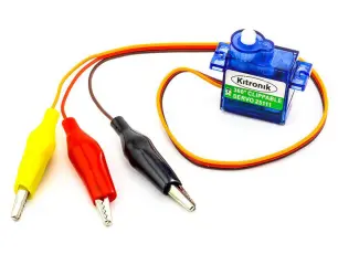 Analogt mikro-servo 1.3kg 80RPM 360&deg;, med kl&auml;mmor @ electrokit