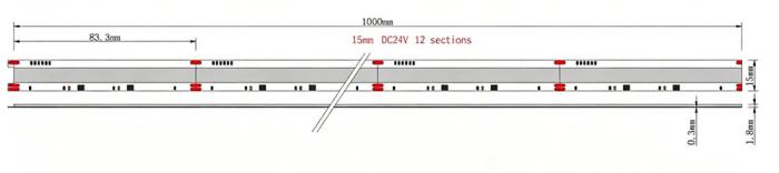 RGBCW COB LED-strip 5m WS2812B 1428LED/m 26W/m 24V @ electrokit (10 of 10)