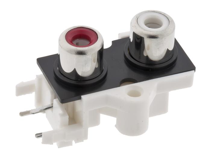 Dubbel RCA hona vertikal PCB @ electrokit (1 av 2)