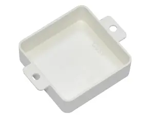 Apparatlåda 40x40x12mm för ingjutning vit @ electrokit