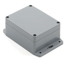 Enclosure 115x90x55mm IP65 with flange grey ABS @ electrokit