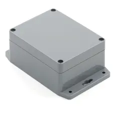 Enclosure 115x90x55mm IP65 with flange grey ABS @ electrokit