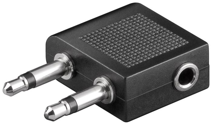 Flygplansadapter hörlurar 3.5mm @ electrokit (1 av 1)