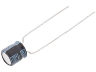 Elektrolytkondensator 10uF 25V 105C &oslash;4x5mm 1000h @ electrokit