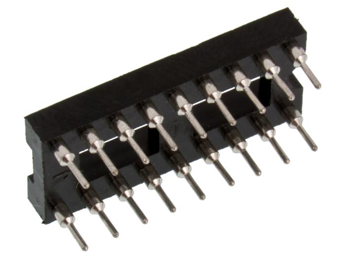 DIL-hållare svarvad 18-pin @ electrokit (2 av 2)