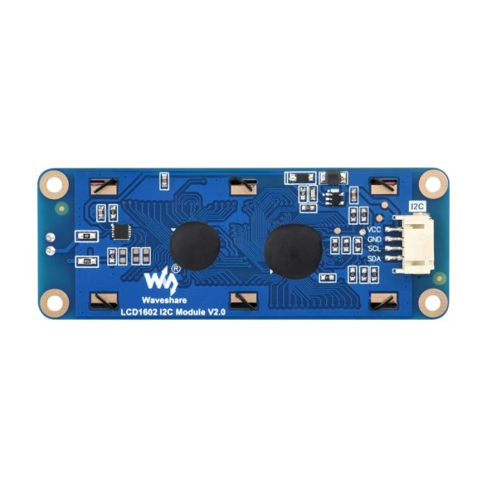 LCD 2x16 tecken vit/blå 3.3/5V - I2C @ electrokit (5 av 9)
