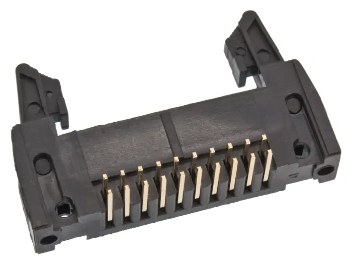 IDC hane PCB 20-pol med utkastare vinklad 2.54mm @ electrokit (2 av 2)