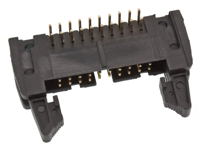 IDC hane PCB 20-pol med utkastare vinklad 2.54mm @ electrokit (1 av 2)