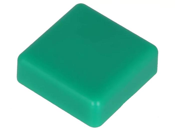 Cap for push button 12x12mm - green @ electrokit (1 of 1)