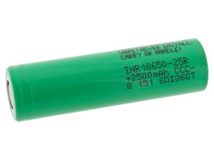Battery Li-Ion 18650 3.7V 2500mAh INR18650-25R @ electrokit