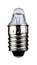 Gl&ouml;dlampa E10 2.2V 250mA 0.55W med lins @ electrokit