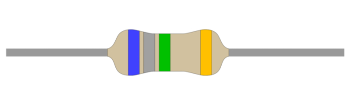 Resistor carbon film 0.25W 6.8Mohm (6M8) @ electrokit (1 of 1)