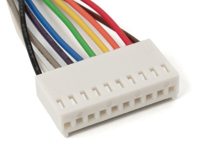 Contact housing KK with cable 10-p 20cm @ electrokit (2 of 2)