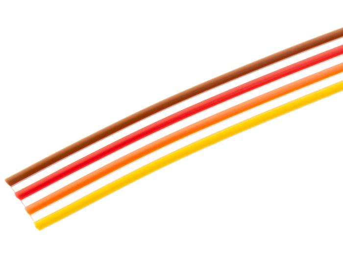 Flatkabel flerfärgad 4 ledare 2.54mm /m @ electrokit (1 av 1)