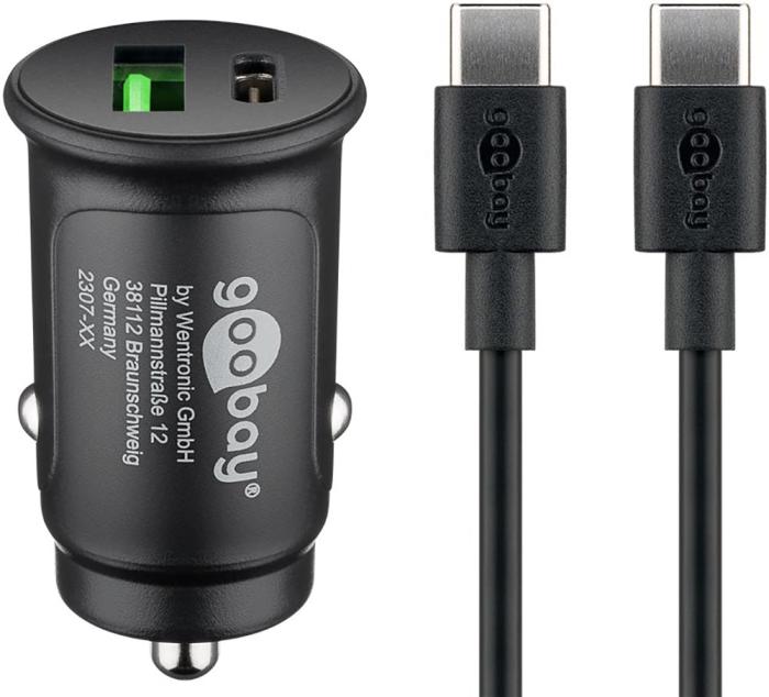 USB-C PD billaddare 27W med USB-C kabel 1m @ electrokit (1 av 6)