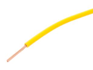 Hookup wire RK1.0 H05V-K gul 300/500V @ electrokit