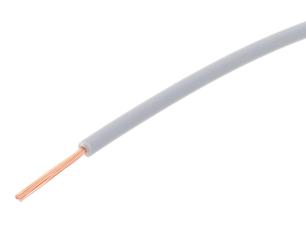 Hookup wire RK1.0 H05V-K grey 300/500V @ electrokit