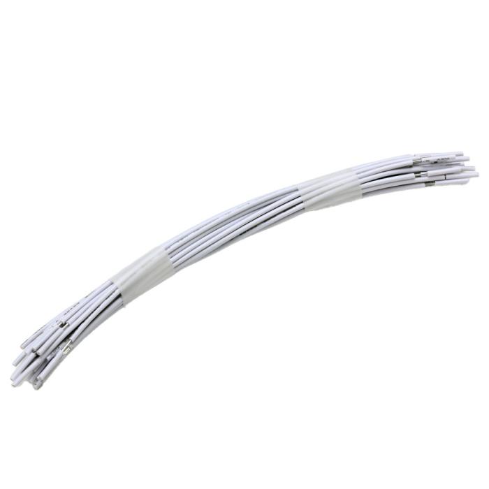 Kopplingstråd 150mm vit 25-pack AWG22 solid @ electrokit (1 av 1)