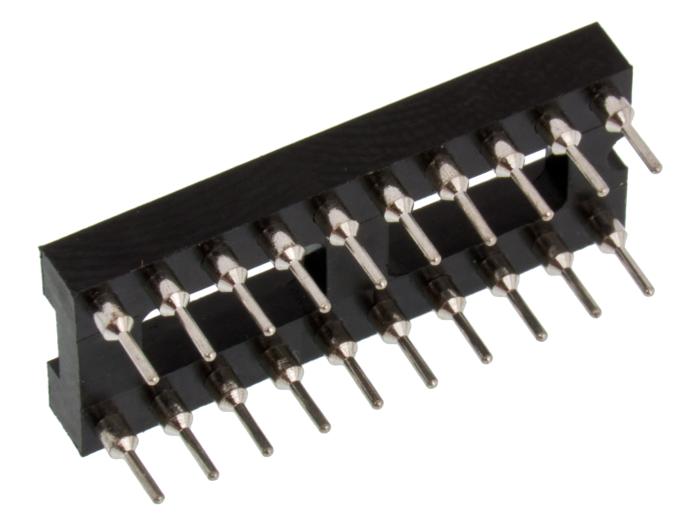 DIL-hållare svarvad 20-pin @ electrokit (2 av 2)