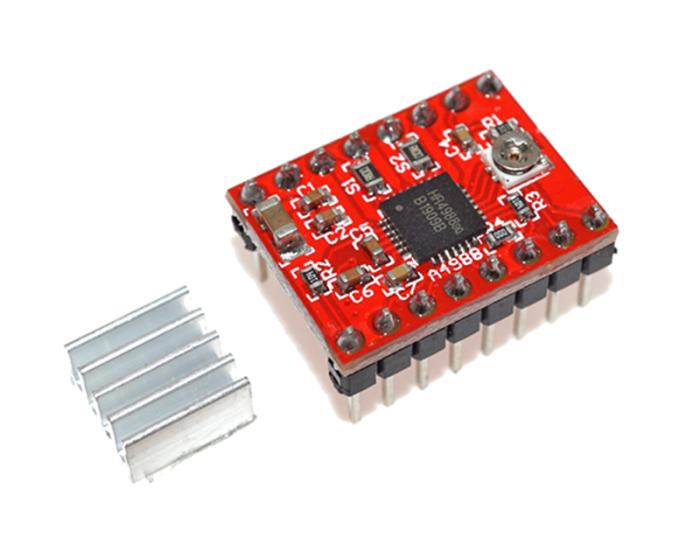 Stegmotordrivare A4988 med stiftlist och kylfläns @ electrokit (3 av 5)