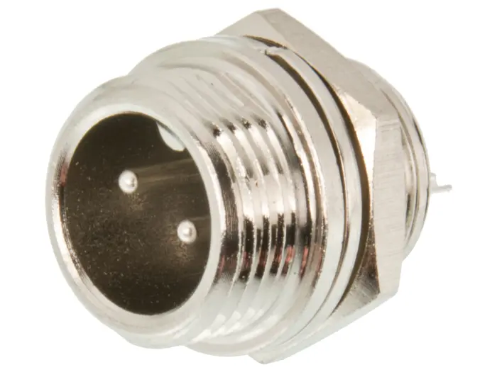 Connector GX12 plug 2-pin chassi @ electrokit (1 of 3)