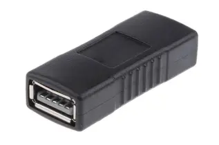 USB-A hona till USB-A hona adapter - USB2.0 @ electrokit