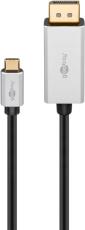 DisplayPort 1.4 till USB-C kabel (8K@60Hz) 2m svart @ electrokit