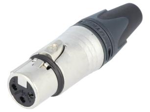 XLR 3-pol hona silver @ electrokit