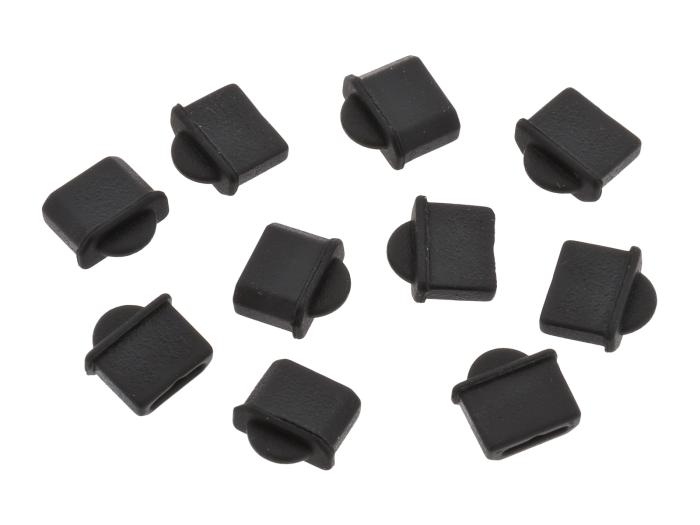 Dust cover Micro HDMI black 10-pack @ electrokit (1 of 2)