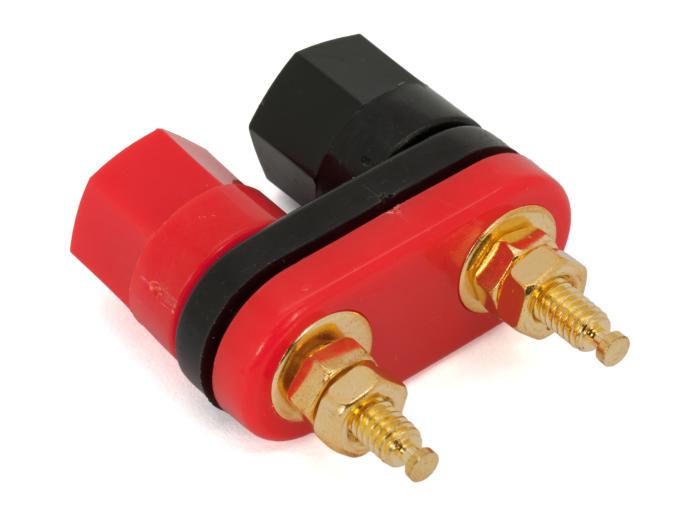 Dual binding post 4mm red/black gold @ electrokit (2 of 3)