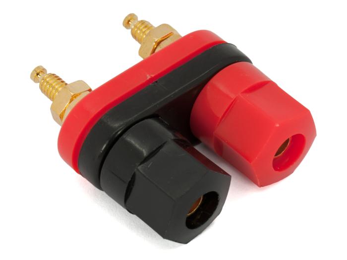 Dual binding post 4mm red/black gold @ electrokit (1 of 3)
