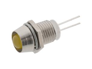 Panelindikator LED 20mA &oslash;8mm gul @ electrokit