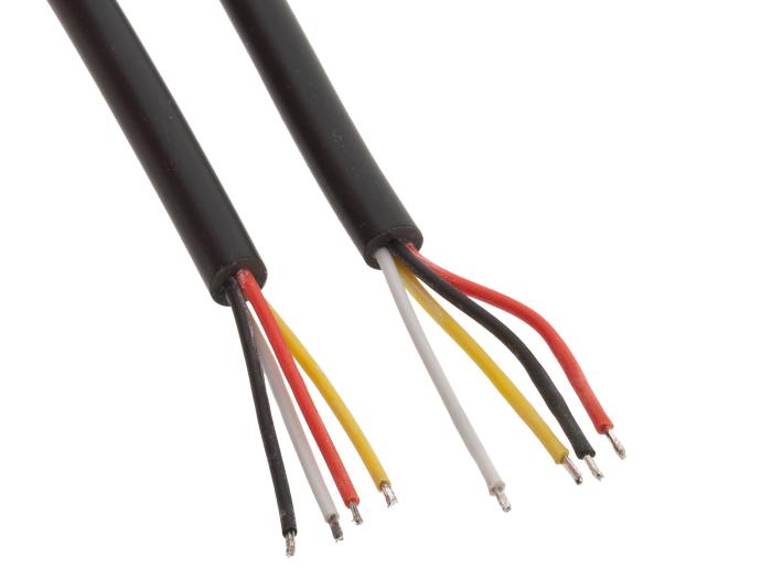 Anslutningskabel 4-pin vattentät hona/hane @ electrokit (3 av 5)