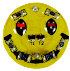Happy Face 2 LEDs - SMD soldering kit @ electrokit