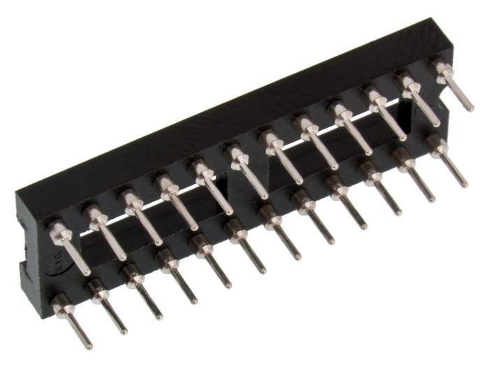 DIL-socket lathed 24-pin 0.3