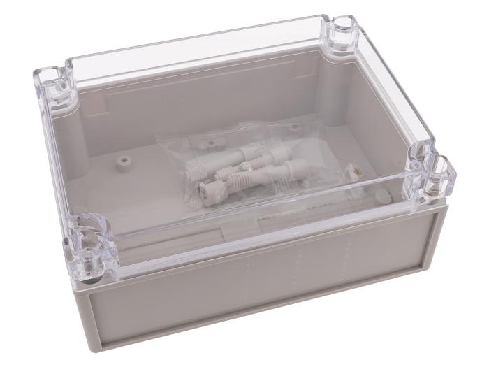 Inbyggnadslåda transparent IP66 175x125x75mm @ electrokit (1 av 4)
